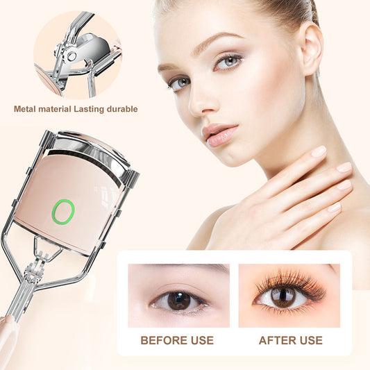 Heated Eyelash Curlers, 3 Heating Modes Portable Natural Curl   Metal Style Design
